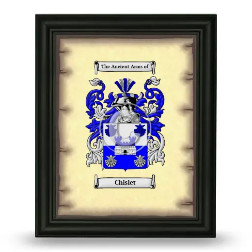 Chislet Coat of Arms Framed - Black