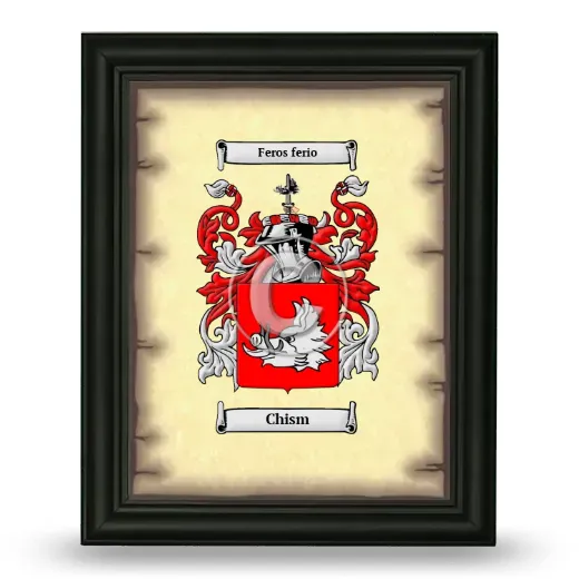 Chism Coat of Arms Framed - Black