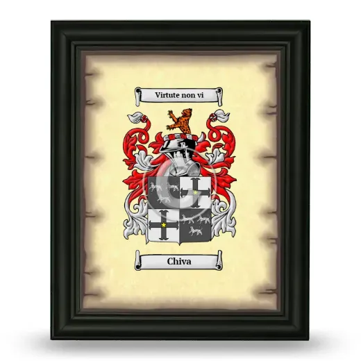 Chiva Coat of Arms Framed - Black