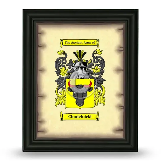 Chmielnicki Coat of Arms Framed - Black