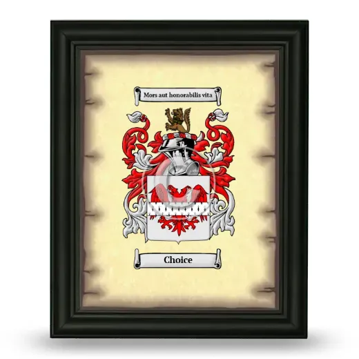 Choice Coat of Arms Framed - Black