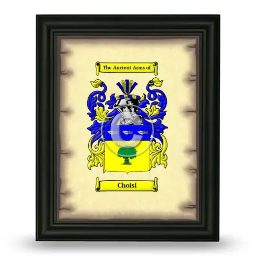Choisi Coat of Arms Framed - Black