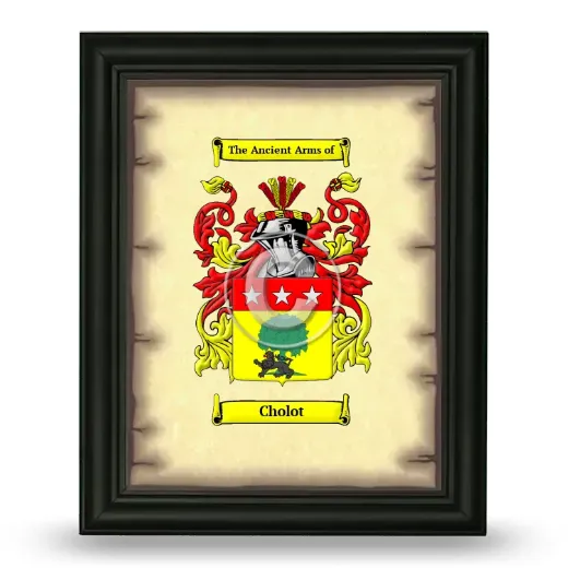 Cholot Coat of Arms Framed - Black