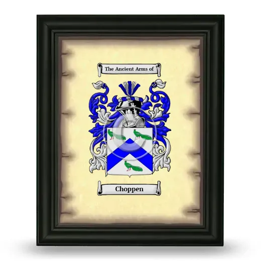 Choppen Coat of Arms Framed - Black