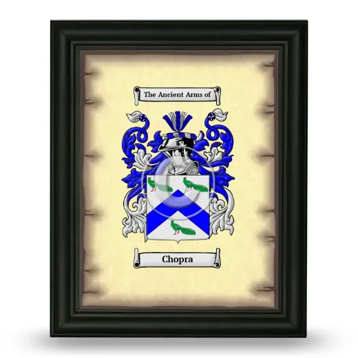 Chopra Coat of Arms Framed - Black