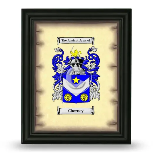 Chorney Coat of Arms Framed - Black