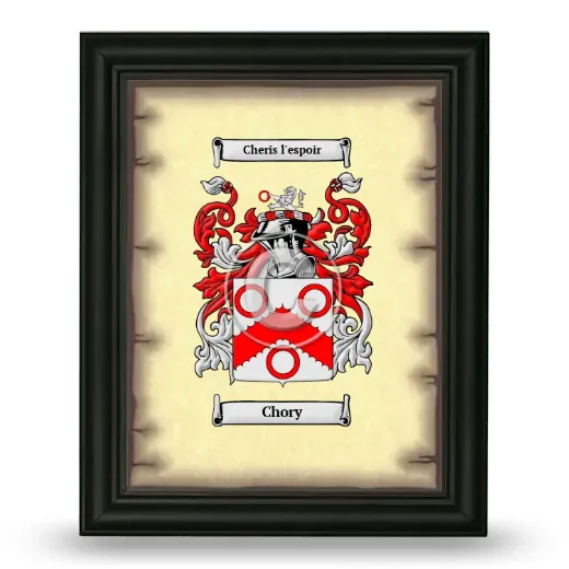 Chory Coat of Arms Framed - Black