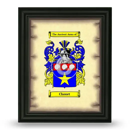 Chouet Coat of Arms Framed - Black