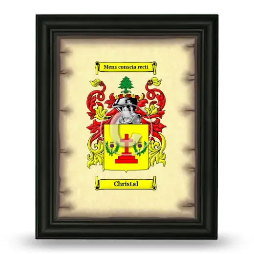Christal Coat of Arms Framed - Black