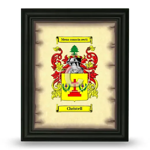 Christell Coat of Arms Framed - Black