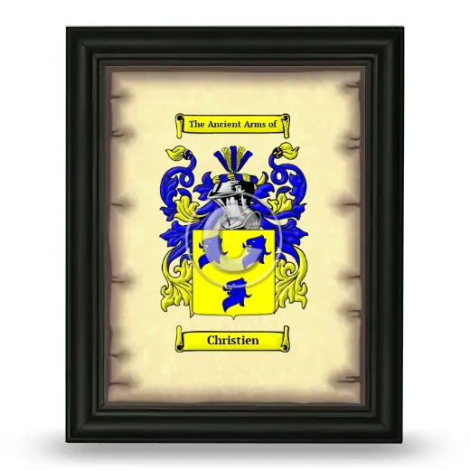 Christien Coat of Arms Framed - Black