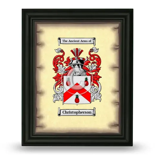 Christopherson Coat of Arms Framed - Black