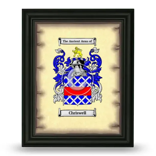 Chriswell Coat of Arms Framed - Black