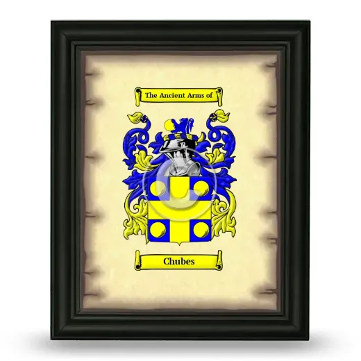 Chubes Coat of Arms Framed - Black