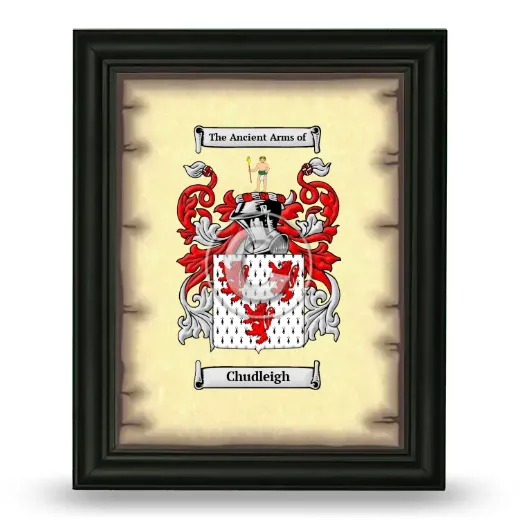 Chudleigh Coat of Arms Framed - Black