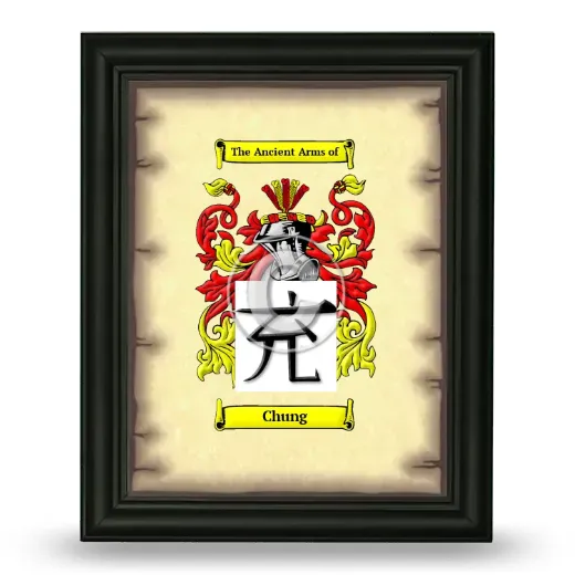 Chung Coat of Arms Framed - Black
