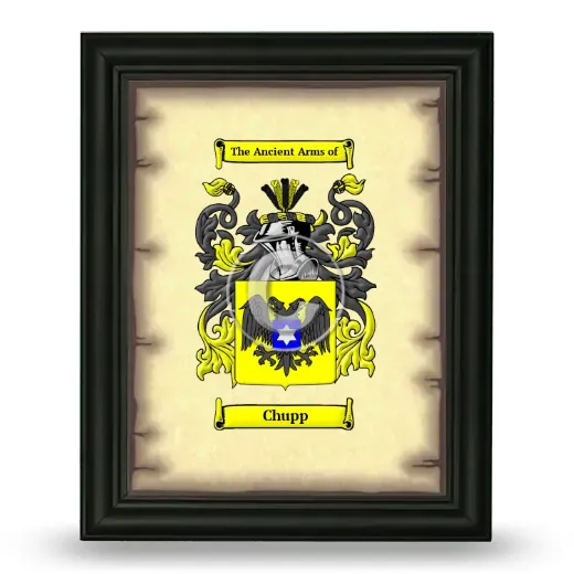 Chupp Coat of Arms Framed - Black