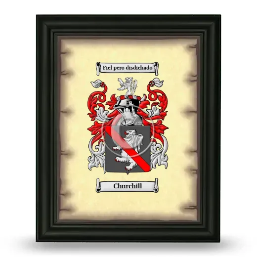 Churchill Coat of Arms Framed - Black