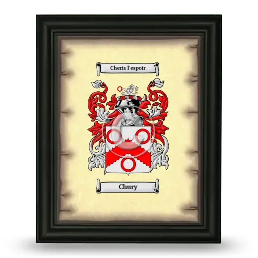 Chury Coat of Arms Framed - Black