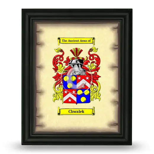 Chwalek Coat of Arms Framed - Black