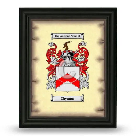 Chyman Coat of Arms Framed - Black