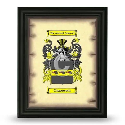 Chynoweth Coat of Arms Framed - Black