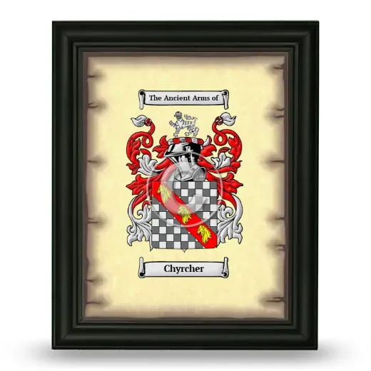 Chyrcher Coat of Arms Framed - Black