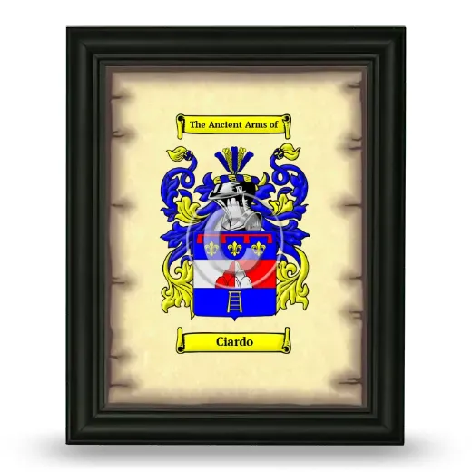 Ciardo Coat of Arms Framed - Black
