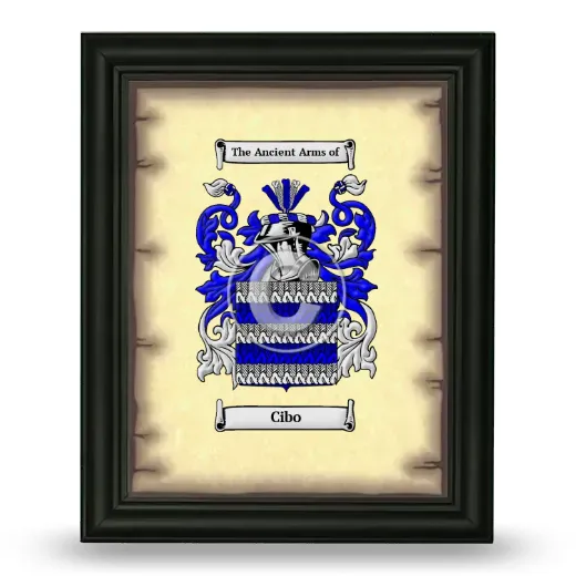 Cibo Coat of Arms Framed - Black