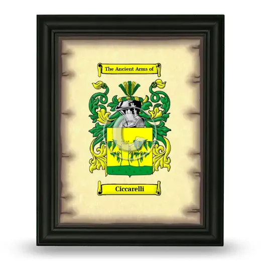 Ciccarelli Coat of Arms Framed - Black