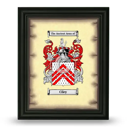 Ciley Coat of Arms Framed - Black