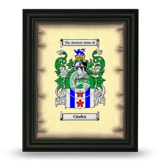 Cindey Coat of Arms Framed - Black