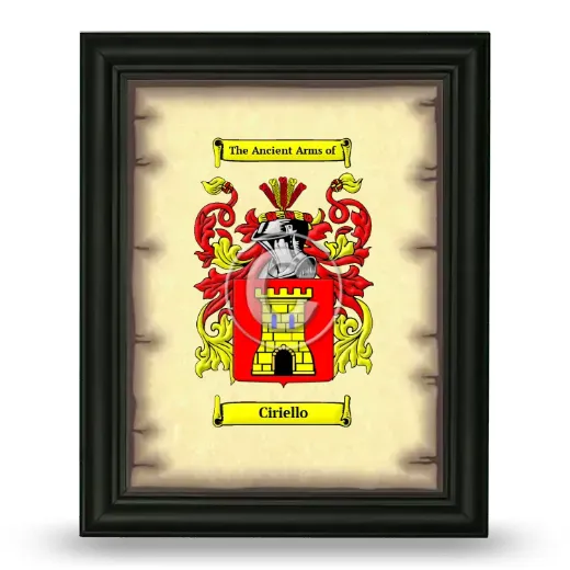Ciriello Coat of Arms Framed - Black