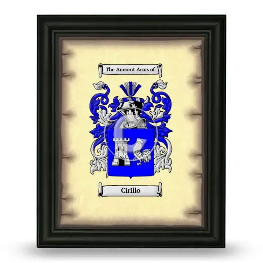 Cirillo Coat of Arms Framed - Black