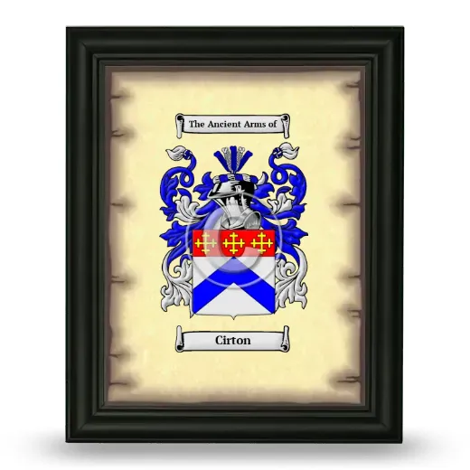 Cirton Coat of Arms Framed - Black