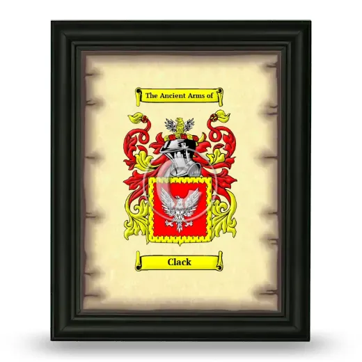 Clack Coat of Arms Framed - Black