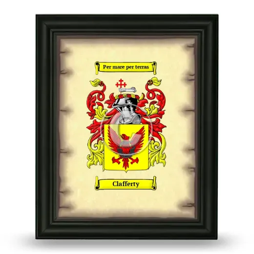 Clafferty Coat of Arms Framed - Black