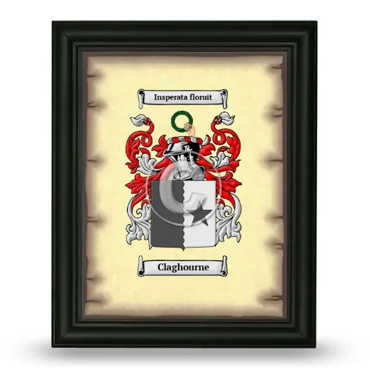 Claghourne Coat of Arms Framed - Black