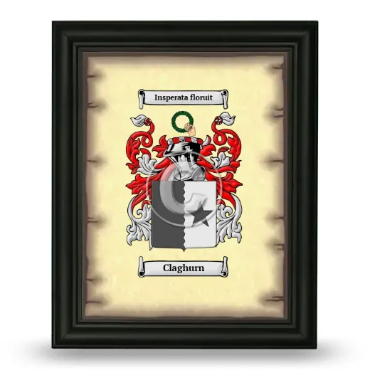 Claghurn Coat of Arms Framed - Black