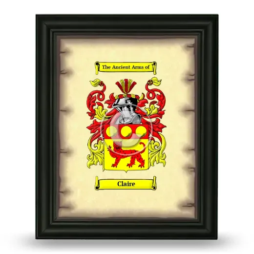 Claire Coat of Arms Framed - Black