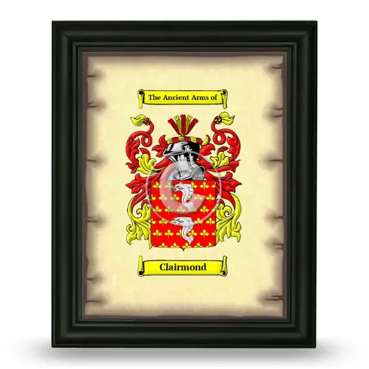 Clairmond Coat of Arms Framed - Black
