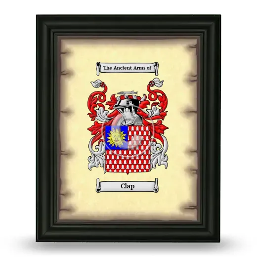 Clap Coat of Arms Framed - Black