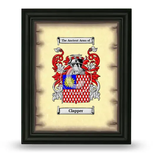 Clapper Coat of Arms Framed - Black