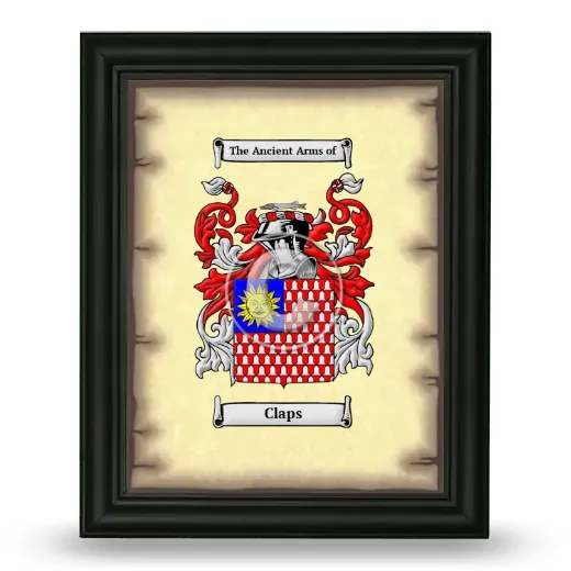 Claps Coat of Arms Framed - Black