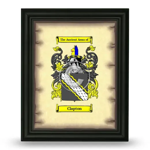 Clapton Coat of Arms Framed - Black