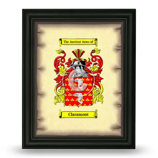 Claramont Coat of Arms Framed - Black