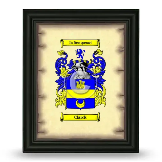 Clarck Coat of Arms Framed - Black