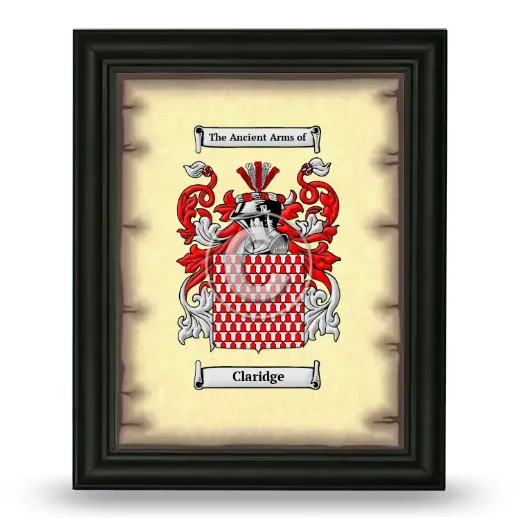 Claridge Coat of Arms Framed - Black