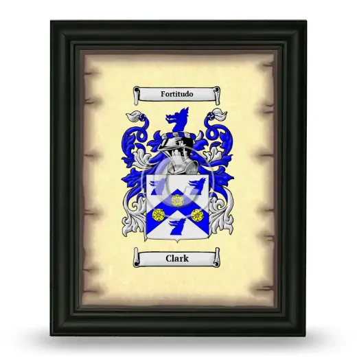Clark Coat of Arms Framed - Black