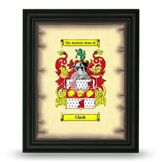 Clark Coat of Arms Framed - Black
